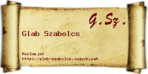 Glab Szabolcs névjegykártya