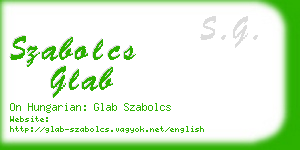 szabolcs glab business card
